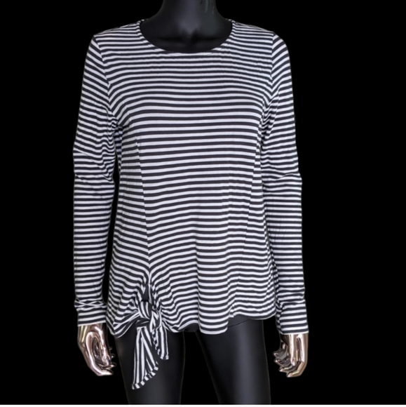 ⭐ Anthropologie London T.LA Stripes LONG SLEEVE WOMEN'S TOP BLOUSE - Picture 11 of 11